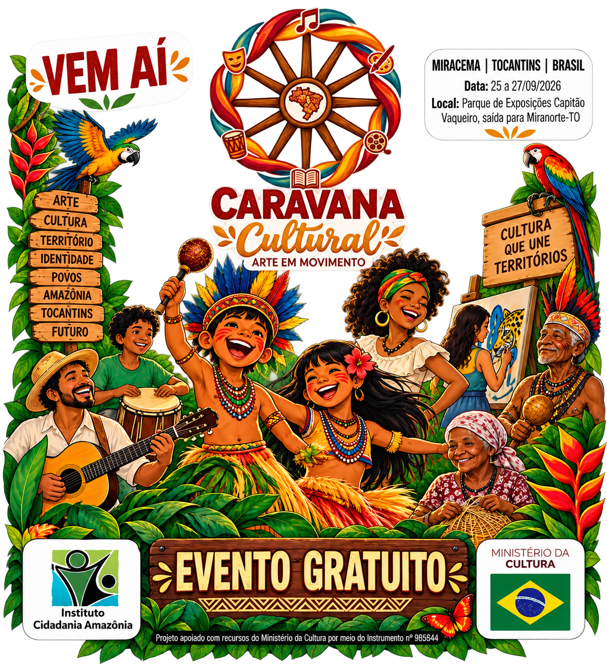 Arte oficial da Caravana Cultural