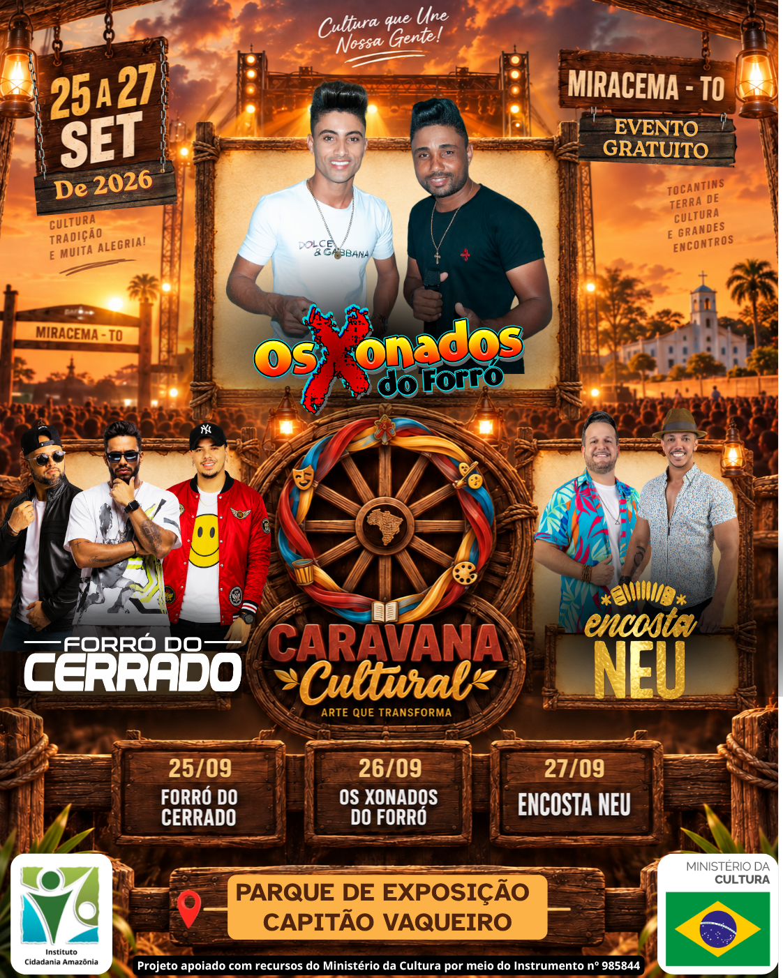 Programação visual da Caravana Cultural